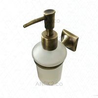 Jabonera Liquida Bronce Antiguo Soporte a Pared