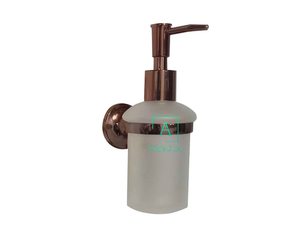 Jabonera Liquida Oro Rosa Soporte a Pared