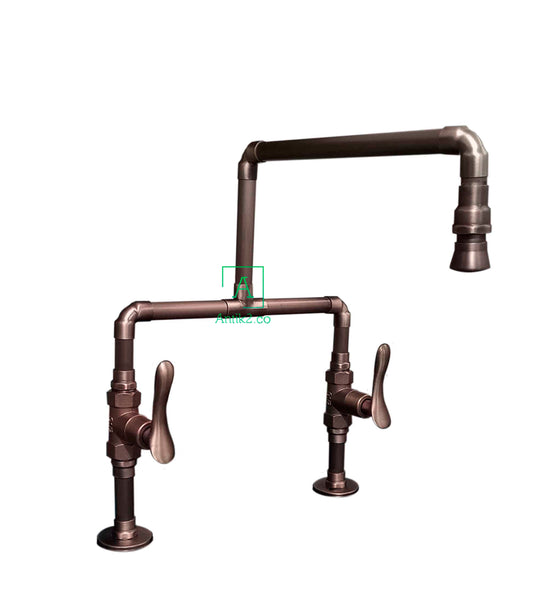 Grifería Mezclador 8" Lyon Cobre Antiguo