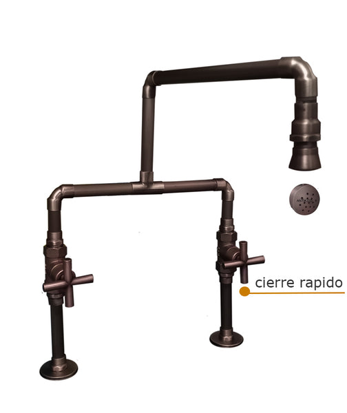 Grifería vintage Novo 8" Cobre Antiguo