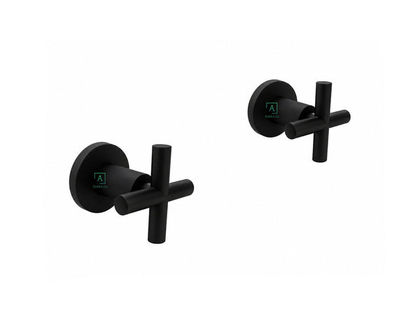Mezclador Ducha Novo 8" Manija Cruceta Negro