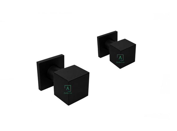 Mezclador Ducha 8" Cubo Negro Mate