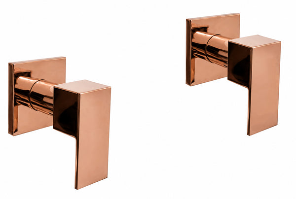 Mezclador Ducha 8" Square Oro Rosa
