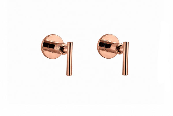 Mezclador Ducha 8" Novo Palanca Oro rosa
