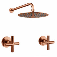 Mezclador  Novo Oro Rosa + Ducha 30cm