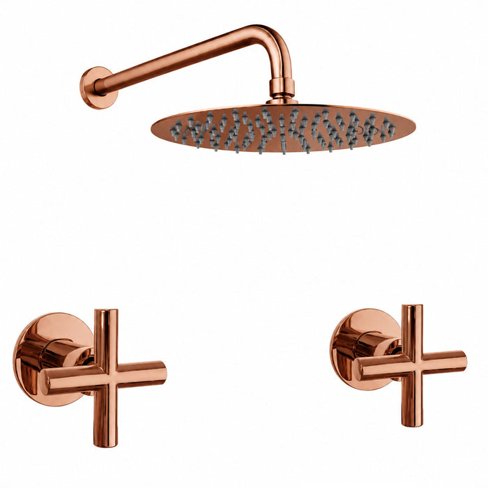 Mezclador  Novo Oro Rosa + Ducha 30cm