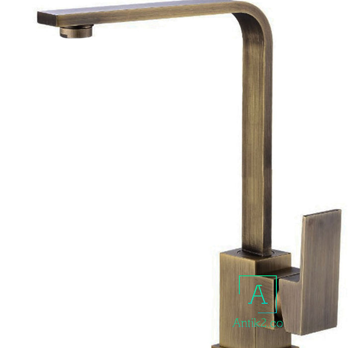 Grifería Lavaplatos Square Bronce Antiguo