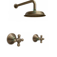 Set Mezclador  Ducha vintage   + Ducha 20cm  Bronce antiguo