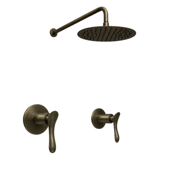 Mezclador Ducha Stylo Bronce Antiguo + Ducha 20cm