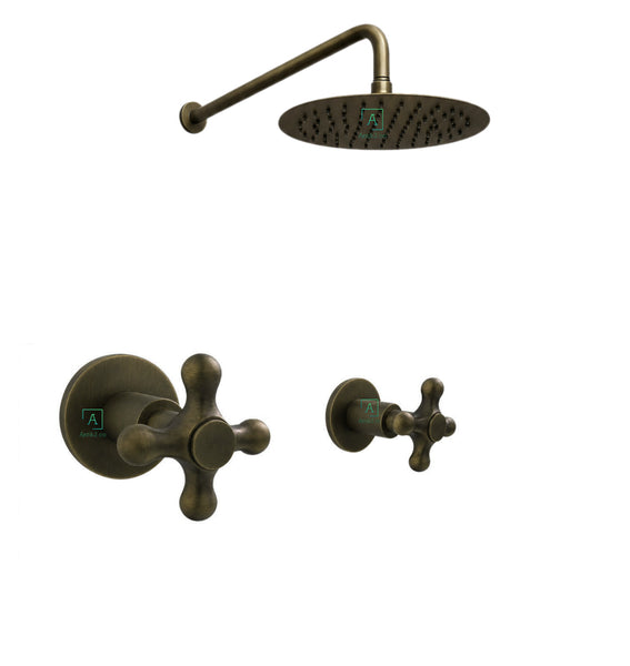 Mezclador Kaly Bronce Antiguo + Ducha 25cm