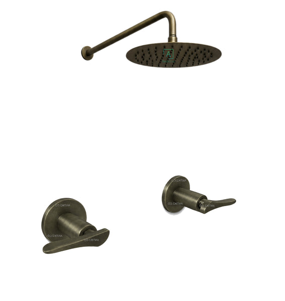 Set Mezclador Ducha  Wing + Ducha 20cm  Bronce antiguo