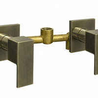 Mezclador Ducha Square + Ducha 30x30cm Bronce Antiguo