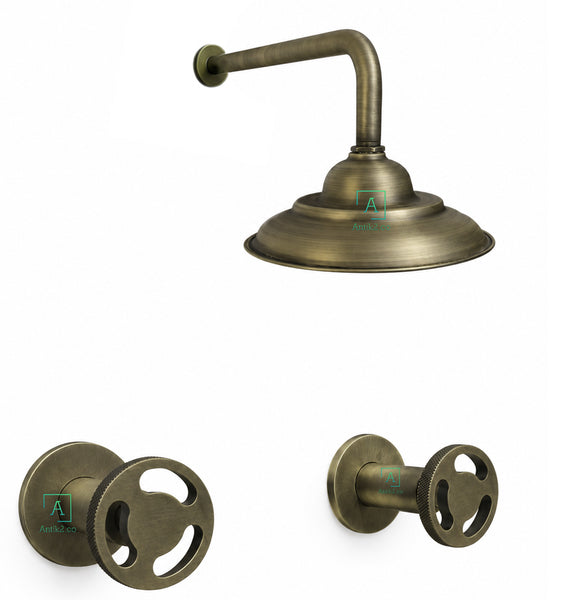 Mezclador  Ducha  Vintage  Bronce Antiguo ++ Ducha 20cm