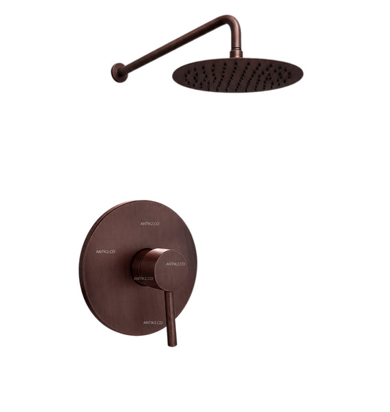 Mezclador Slim Cobre Antiguo + Ducha  20cm
