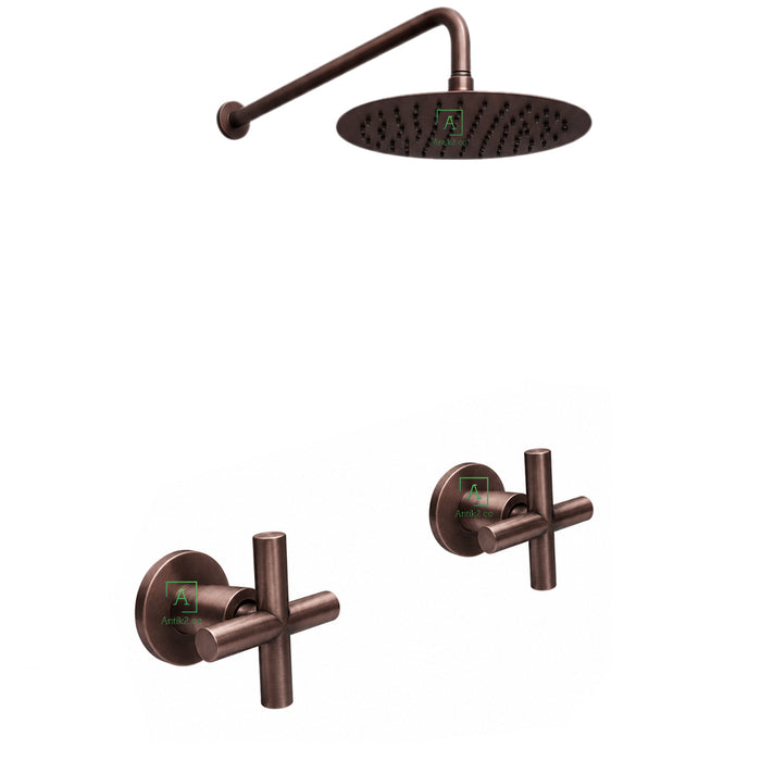 Mezclador Novo Cobre Antiguo + Ducha  20cm