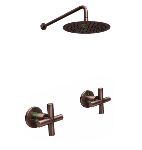 Mezclador Novo Cobre Antiguo + Ducha  20cm