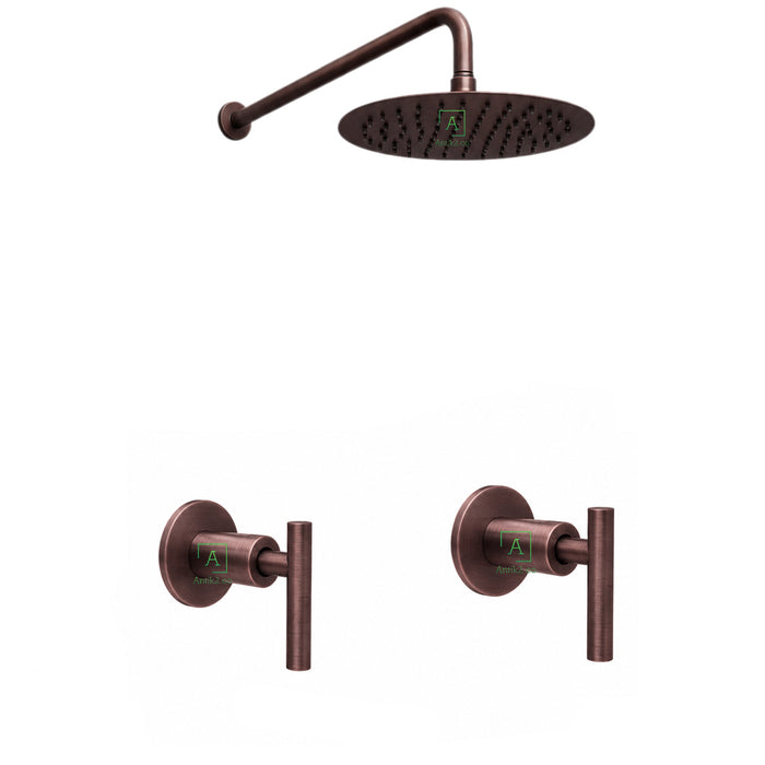 Mezclador  Novo Pala Cobre Antiguo + Ducha  20cm