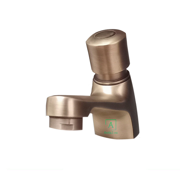 Llave push Lavamanos Bronce Antiguo