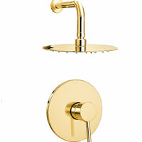 Mezclado Ducha Slim  Dorado +  Ducha 20cm