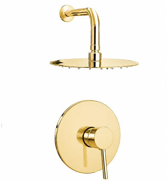 Mezclado Ducha Slim  Dorado +  Ducha 20cm