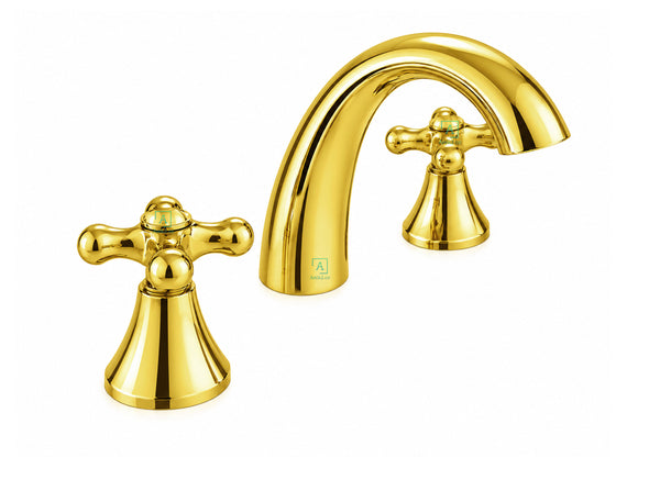 Griferia mezclador 8" Lavamanos Dorado