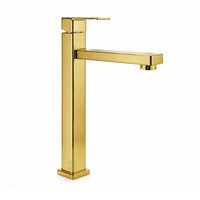 Mezclador  Monomando Cuadrado Dorado