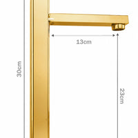 Mezclador  Monomando Cuadrado Dorado