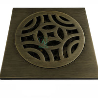 Rejilla piso 10x10cm con Antirretorno Bronce Antiguo