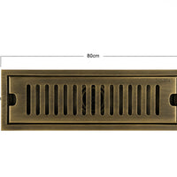 Rejilla piso Bronce Antiguo Rectangular  80cm