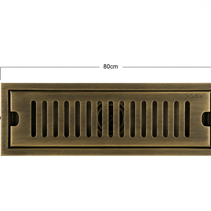 Rejilla piso Bronce Antiguo Rectangular  80cm