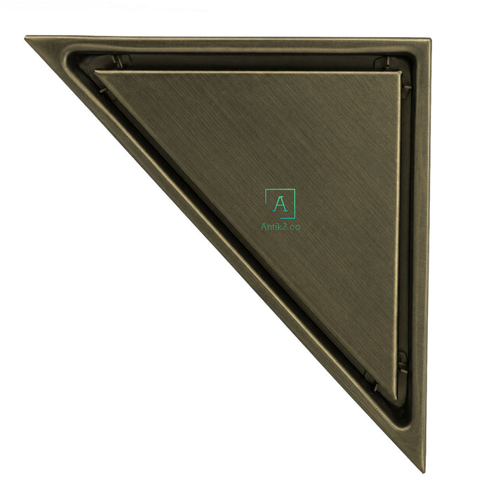 Rejilla Piso Triangle  Invisible Bronce Antiguo 28x20cm