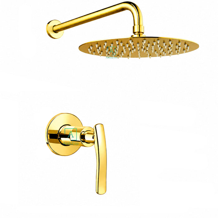 Registro Palanca Stylo Dorado + Ducha 20cm