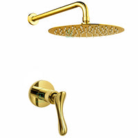 Registro Palanca Nantes Dorado + Ducha 30cm