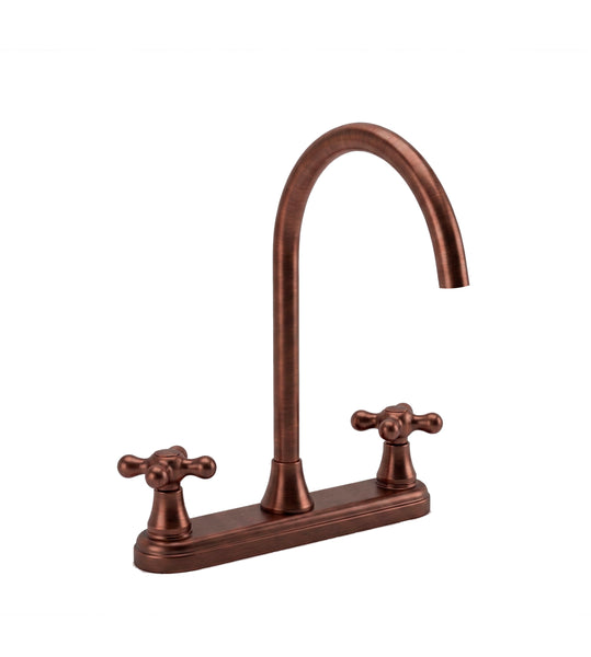 Griferia vintage lavaplatos 8" Cobre antiguo