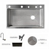 Lavaplatos  Acero Inoxidable Resistente a Rayones 75X46cm