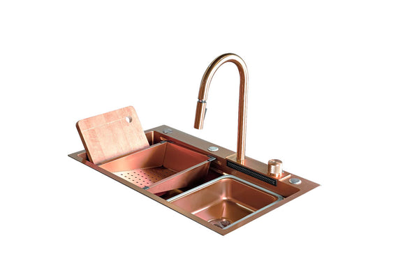 Lavaplatos Acero Oro rosa Resistente a Rayones 75X46cm