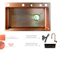 Lavaplatos Acero Oro rosa Resistente a Rayones 75X46cm