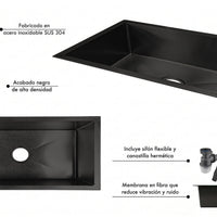 Lavaplatos  Gris Peltre  Acero Inoxidable  304 100 x 45 cm