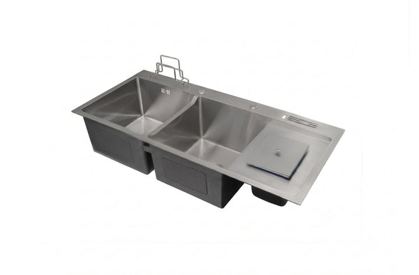 Lavaplatos Doble poceta Acero inoxidable 304