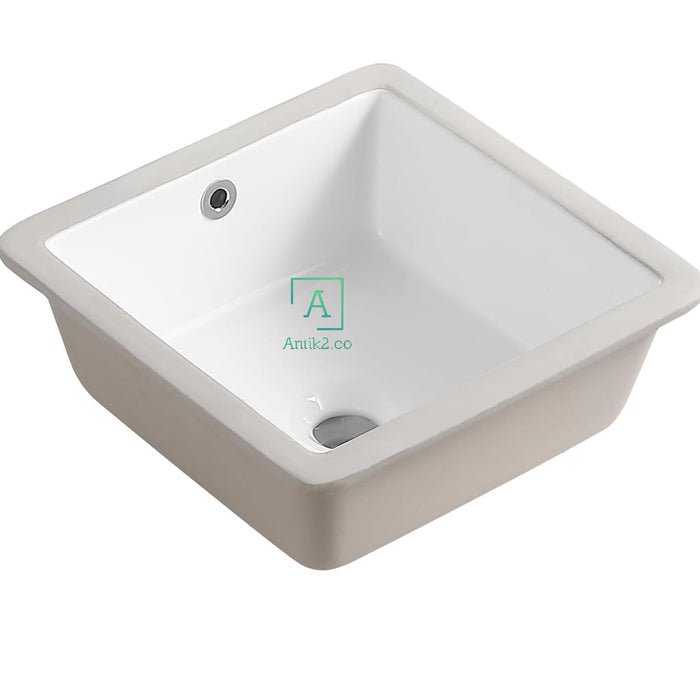 Lavamanos Cuadrado Submontar Blanco 41 x 41 cm