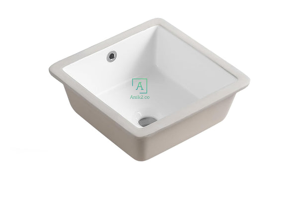 Lavamanos Cuadrado Submontar Blanco 41 x 41 cm