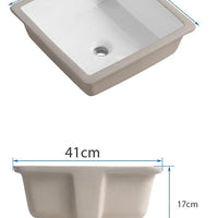 Lavamanos Cuadrado Submontar Blanco 41 x 41 cm