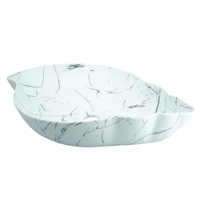 Lavamanos Hoja Blanco 56x35cm