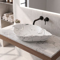 Lavamanos Hoja Blanco 56x35cm