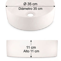 Lavamanos Sobre Poner Marui Blanco  35x11cm