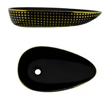 Lavamanos Oztra Negro Dorado 57x35cm
