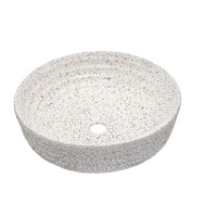 Lavamanos Granite Blanco Redondo 39x12cm