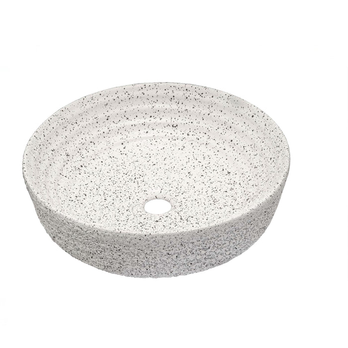Lavamanos Granite Blanco Redondo 39x12cm