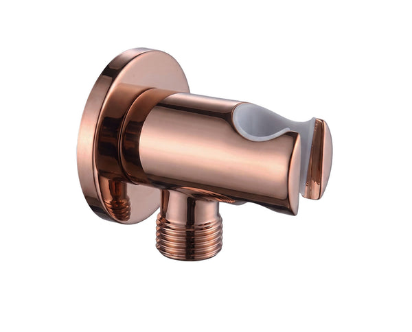 Soporte Para teleducha Oro Rosa  Con Conexion a 1/2 Pulgada