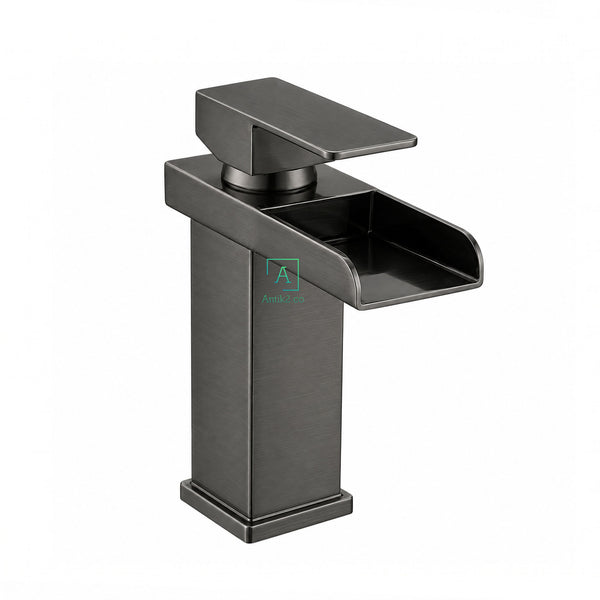 Mezclador Lavamanos Square Cascada Gun gray